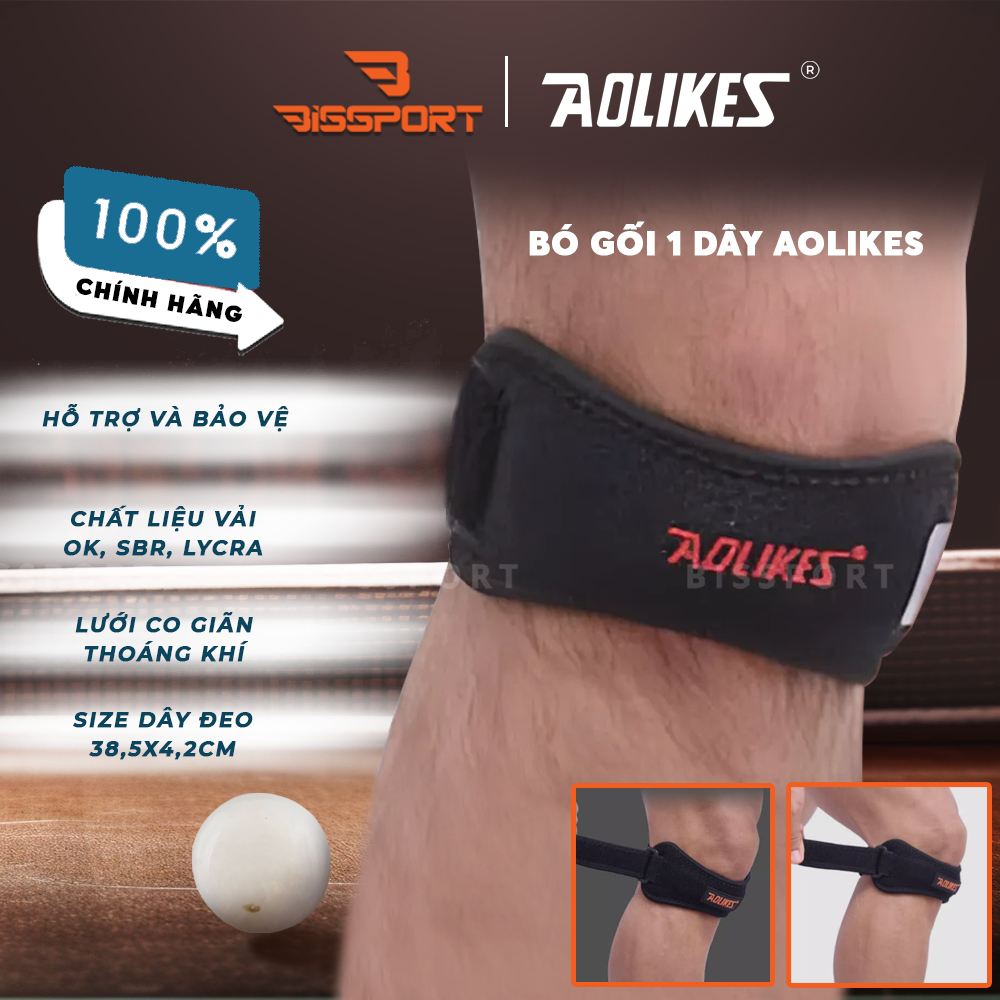 Bó Gối Thể Thao Một Dây - Đai Bảo Vệ Khớp Gối - AOLIKES AL7912