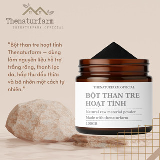 Bột than tre hoạt tính trắng răng Thenaturfarm [ hỗ trợ trắng răng & thanh lọc da - HỦ 100GR ]