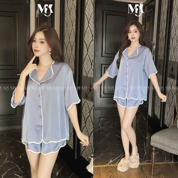 Đồ Ngủ Pijama Bigsize MIKY, Đồ Ngủ Bigsize lụa Latin cao cấp mềm mại xinh xắn < 70KG M122 G | BigBuy360 - bigbuy360.vn