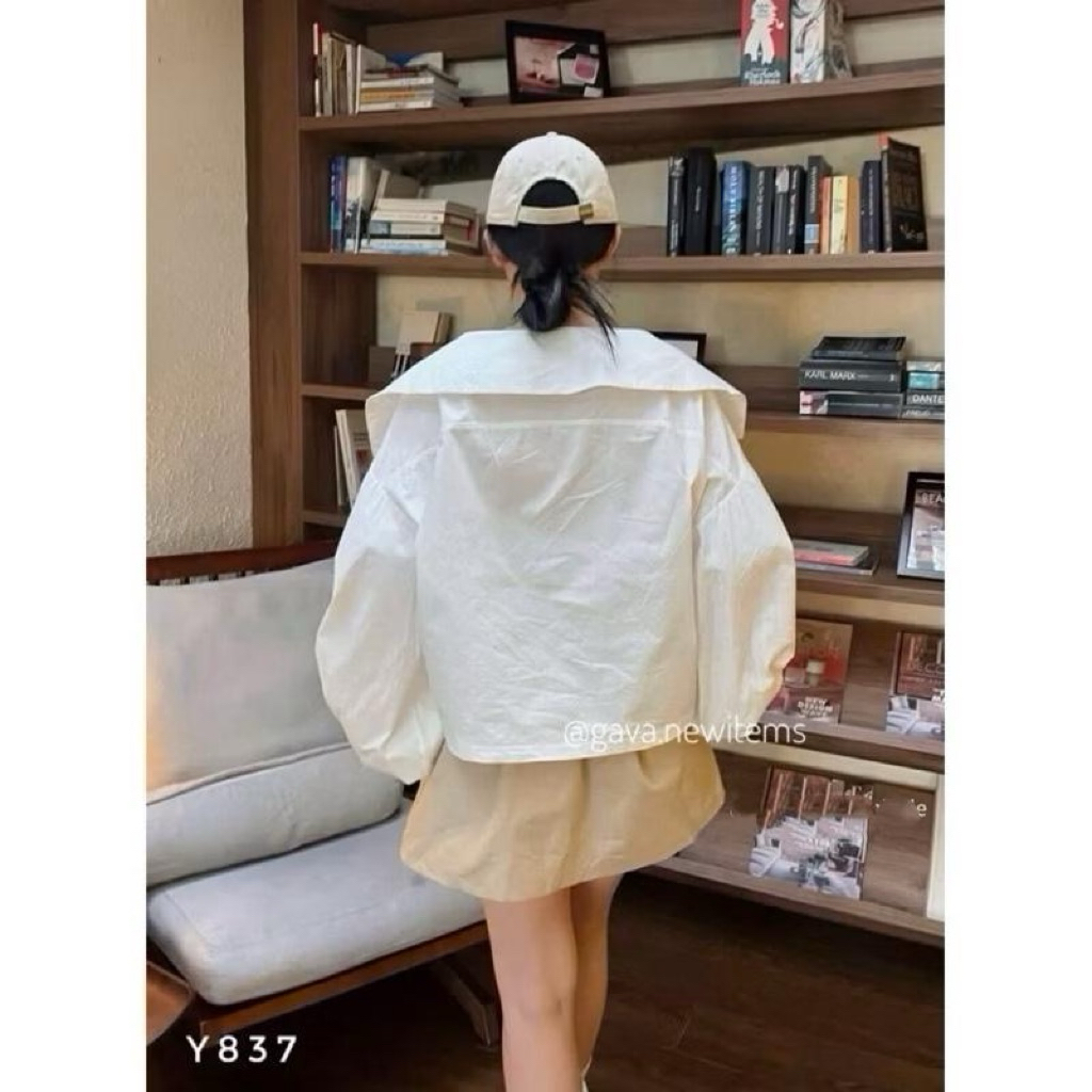 Áo sơmi tay bồng thiết kế dây rút buộc nơ “HIGI TOP”Áo sơmi nữ đơn giản phong cách Hàn Quốc - 2 màu basic siêu xinh | BigBuy360 - bigbuy360.vn