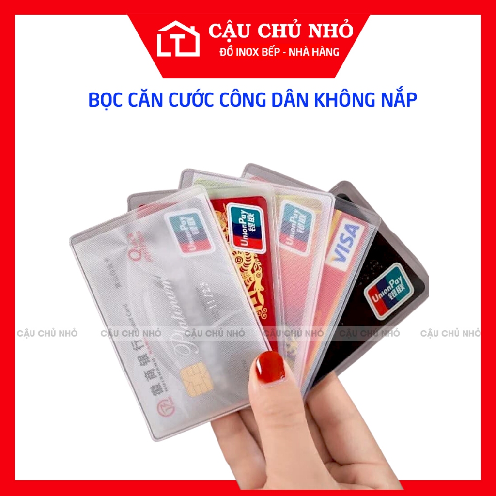 20 chiếc bao nhựa dẻo bọc thẻ căn cước công dân, túi đựng cccd, vỏ đựng thẻ atm thẻ học sinh Cậu Chủ Nhỏ