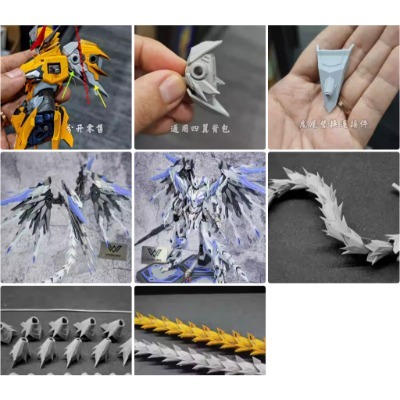 [ĐỌC KỸ MÔ TẢ]mô hình phụ kiện resin đuôi balo cánh cho mg 1/100 Ao Bing, Cao Ren, Baiqi, Barbatos..