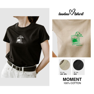  Áo thun nữ MOMENT lewlew.tshirt - form baby tee vừa người 100% cotton thoáng mát 