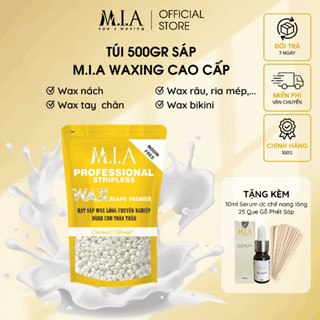 [ Tặng Serum + Que ] Túi 500gr Sáp Wax Lông M.I.A waxing cao cấp wax toàn thân, wax nách, wax tay chân, sáp tẩy lông