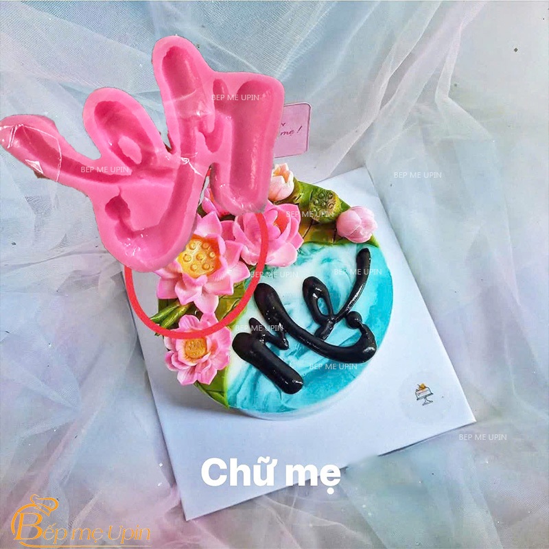 Khuôn silicon chữ MẸ khuôn tạo hình chữ Mẹ