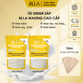 [ Tặng que gỗ ] 500gr Sáp Wax Lông Cao Cấp MIA WAXING wax lông nách, lông chân, wax toàn thân