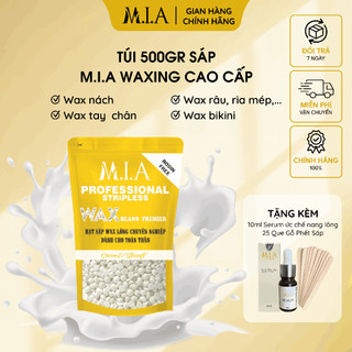  1.  Tặng 10ML Serum + Que  Túi 500gr Sáp Wax Lông M.I.A waxing cao cấp wax toàn thân wax nách tay chân sáp tẩy lông 