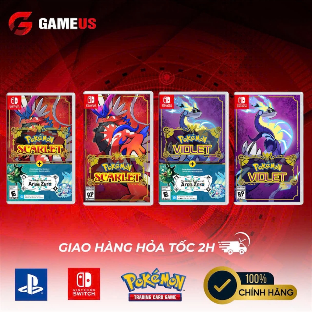 Game Nintendo Switch Pokemon Violet và Scarlet Hệ Us