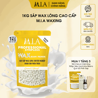 [ TẶNG 100GR SÁP + 10ML SERUM NC ] 1Kg Sáp Wax Lông Nóng Cao Cấp MIA WAXING Siêu Bám Lông, Sáp Tẩy Râu, Nách, Tay Chân