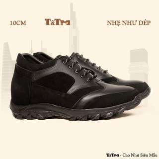   10CM  Giày Cao Nam T&Tra T34 Đen - Nhẹ Hơn và Ít Dốc Hơn 