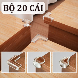 Bộ 20 Miếng Trong Suốt Bọc Cạnh Bàn Living C, Bảo Vệ Góc Bàn An Toàn Chống Va Đập Cho Gia Đình