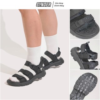   NEW ARRIVALS  Giày Sandal  Quai Hậu SYNDER Nam Nữ SD3 Màu ĐEN FULL Đế Bằng 