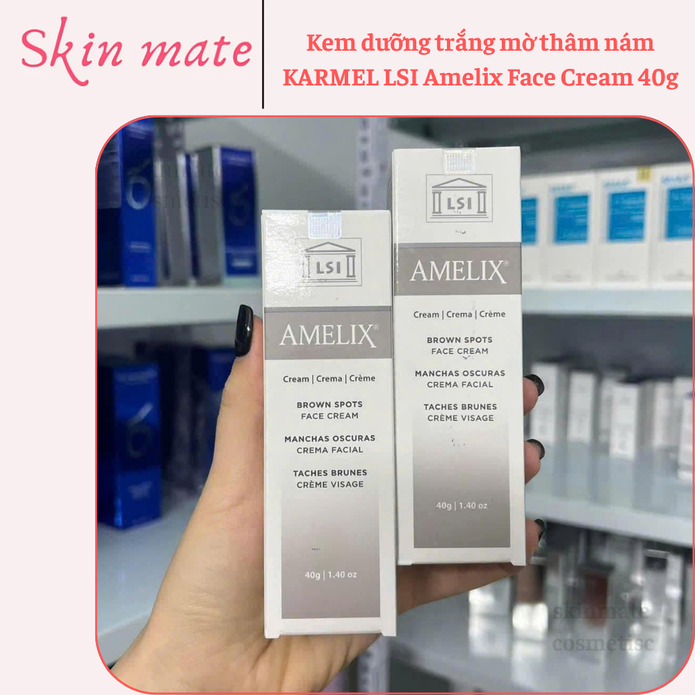 [Chính hãng] Kem dưỡng trắng mờ thâm nám KARMEL LSI Amelix Face Cream 40g