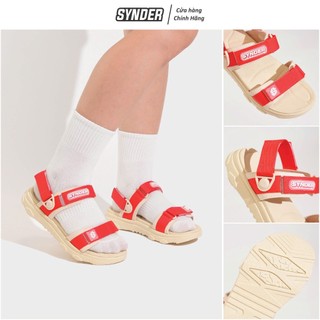   TẶNG CHAI VỆ SINH GIÀY   Giày Sandal SYNDER Nam Nữ SD2-T Màu Be Đỏ Đế Bằng - Nam tăng 1 size 