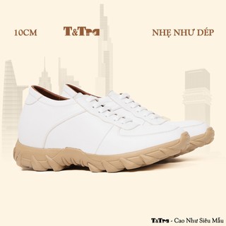   10CM  Giày Cao Nam T&Tra T150 Trắng - Nhẹ Hơn và Ít Dốc Hơn 