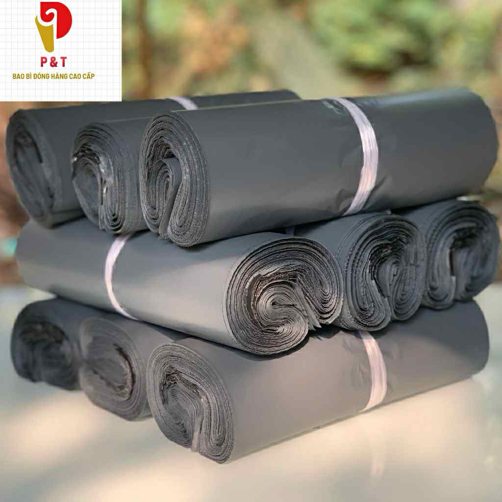 [1kg Ghi Đen] Túi Gói Hàng Niêm Phong P&T,Siêu Dai,Siêu Dính,Chống Nước