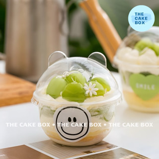  50-100 Ly Nhựa Tai Gấu Đựng Bánh Nước Trà Sữa Cốc Bánh Bobo Hình Chữ U Nắp Tai Gấu Nổi Tiếng  250ml - 300ml  