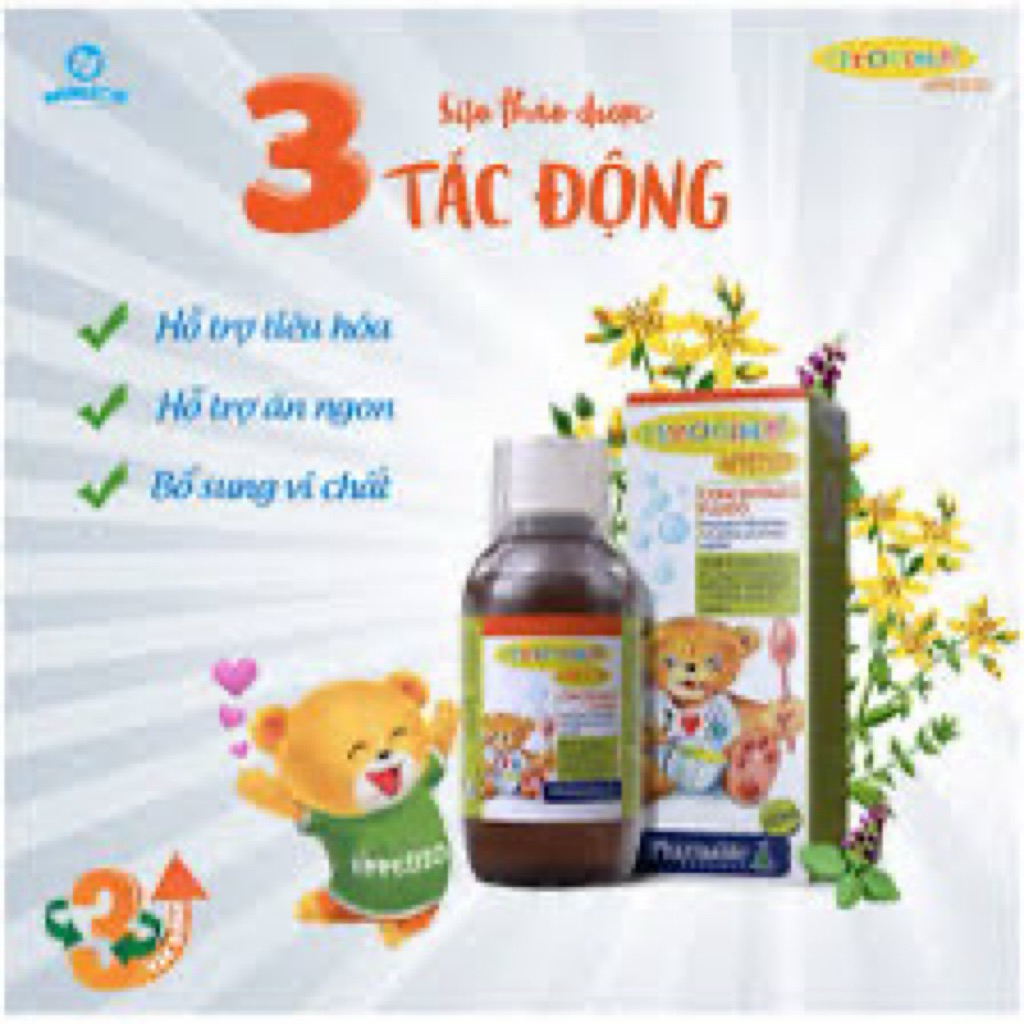Siro ăn ngon 3 tác động TPBVSK Fitobimbi Appetito 200ml