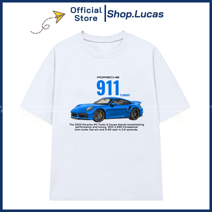 Áo Thun In Hình Xe Porsche 911 Turbo S Meme Hài Hước Nam Nữ Unisex Cổ Tròn Cotton Shoplucas Local Br