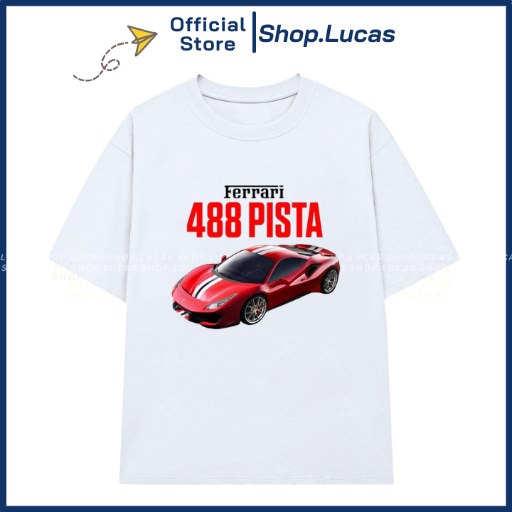 Áo Thun In Hình Xe Hơi Ferrari 488 Pista Meme Hài Hước Nam Nữ Unisex Cổ Tròn Cotton Shoplucas Local 