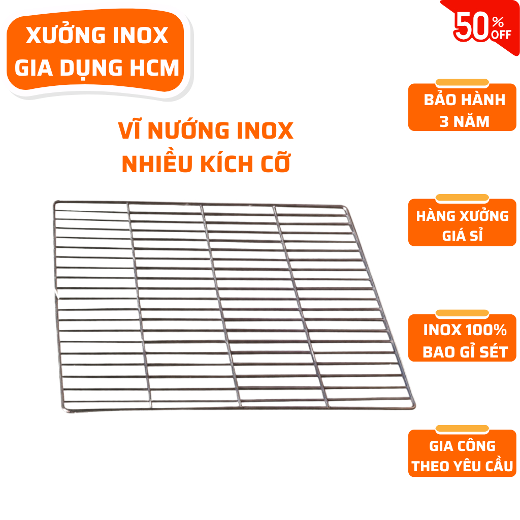 Vĩ nướng inox đủ kích thước, vĩ nướng chữ nhật, vĩ nướng than, vĩ nướng thịt, vĩ nướng BBQ, vĩ inox 
