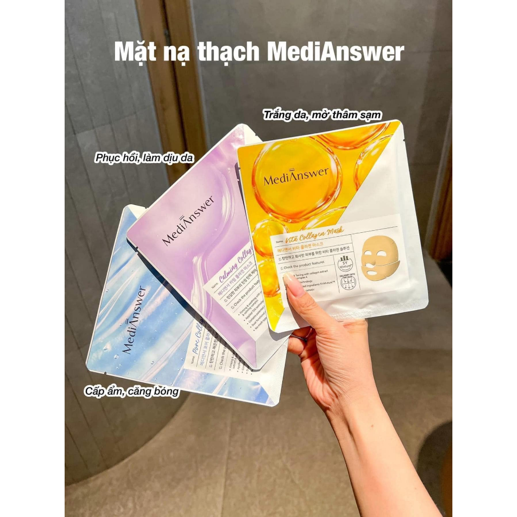 Mặt Nạ Collagen MediAnswer Mặt Nạ Thạch Medi Answer Mask Dưỡng Trắng Giảm Lão Hoá Da