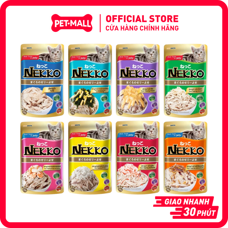 Pate Cho Mèo Mọi Lứa Tuổi NEKKO Jelly 70g Dạng Thạch Nấu Đông Chính Hãng Petmall