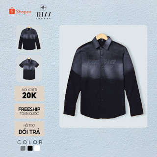 Áo Sơ Mi Nam Hàn Quốc Tay Dài Thêu MENS WEAR, Chất Đũi Mềm Mịn Cao Cấp Chống Nhăn