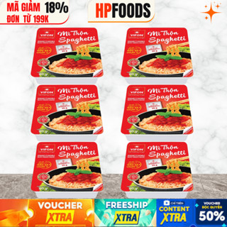  Combo 6 hộp Mì trộn sốt Spaghetti VIFON hộp 90g-mì ăn liền xào trộn sốt ý Spaghetti hiệu Vifon 