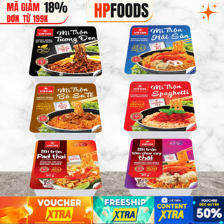 Combo 6 hộp mì trộn ViFon các loại Tương Đen Hải Sản Bò Sa Tế Spaghetti Pad Thái Tôm Chua Cay-Mì xào trộn ăn liền ViFon
