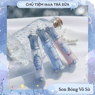  SẴN - Hỏa Tốc HCM  Son Bóng Shell's Jewel Flower Knows Hoạ Tiết Vỏ Sò Biển Xanh Chạm Nổi 