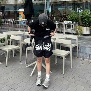 Quần Short Lowkey Big Logo Vải dù - Đen