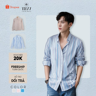 Áo Sơ Mi Nam Dài Tay Kẻ Linen Tà Vạt Bầu, Chất Liệu Cotton Đũi Kẻ Sọc, BST Du Lịch Hè Biển 2025 TH77