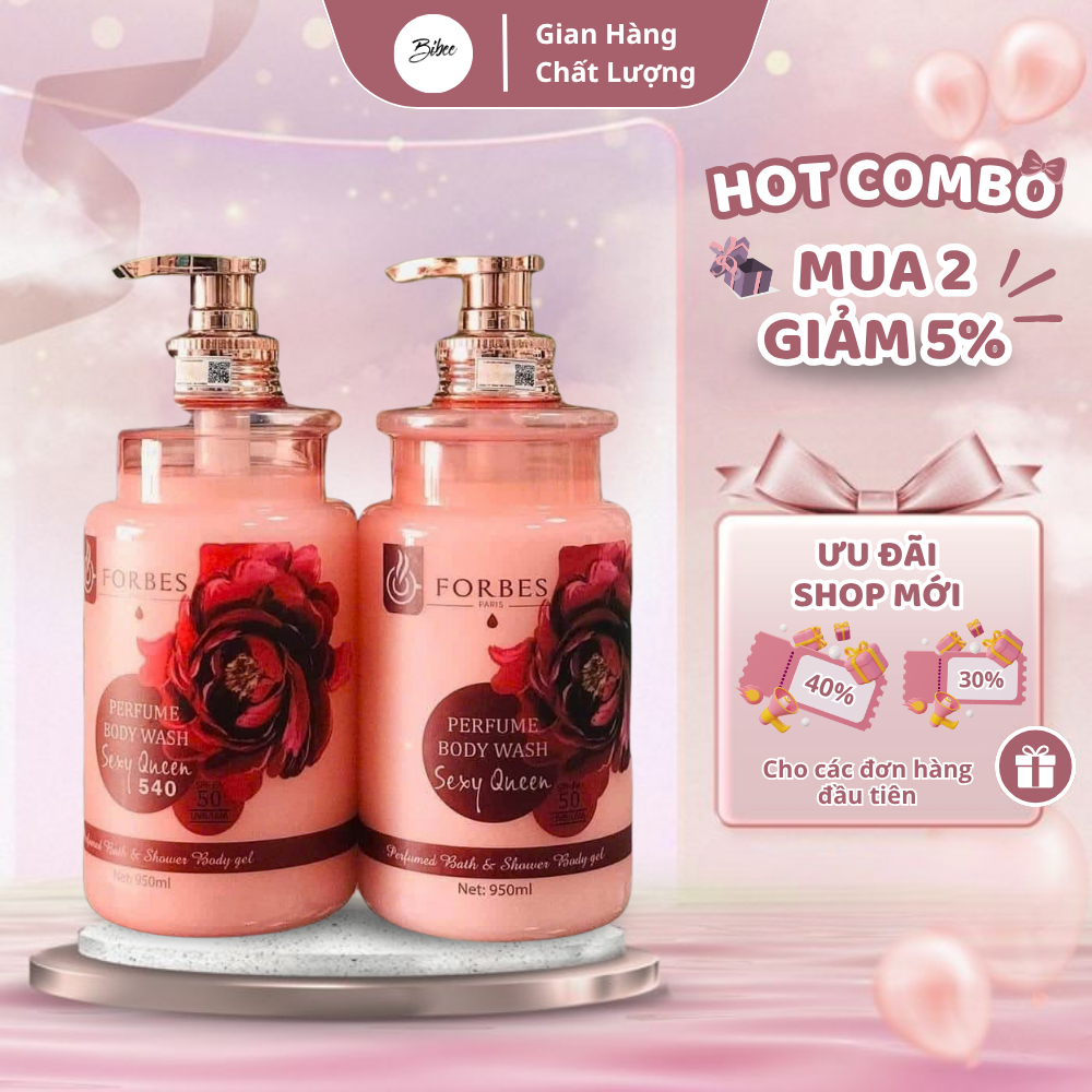 Sữa tắm trắng da hương nước hoa Forbes 900ml với giàu dưỡng chất giúp da căng mọng và trắng sáng