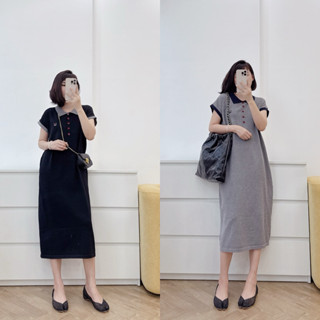 PETBYCHANG - Váy Len Polo Thêu Ngực Dáng Suông Basic Dễ Mặc Hàng Ngày.