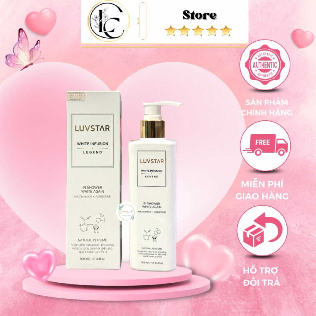 Sữa tắm trắng da Luvstar 2 Weeks Program Body Tone Up Cream 250ML & 300ML
