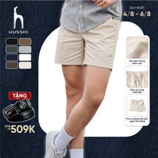 [UPDATE MÀU MỚI] Quần Short nam vải Kaki nhung cao cấp, trẻ trung, lịch lãm, chuẩn form - HUSSIO
