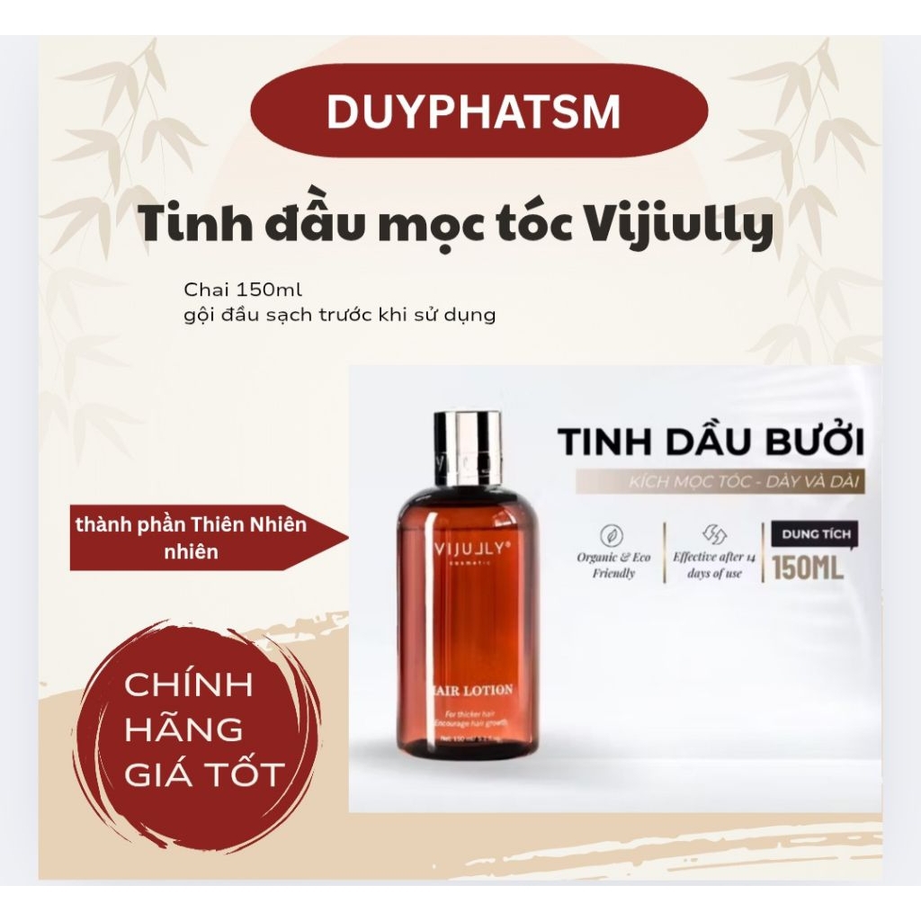 Tinh dầu bưởi Vijiully kích mọc tóc chính hãng