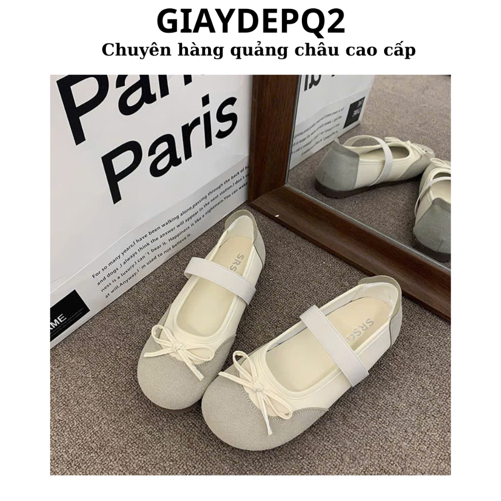 Giày bệt búp bê mary jane ballet CHUẨN CAO CẤP HÃNG SRSOO da lộn 1 dây ngang hot 2025