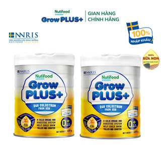Combo 2 Sữa bột Nutifood GrowPLUS+ Vàng (Sữa Non Tăng Đề Kháng) 0-12 tháng (400g/Lon)