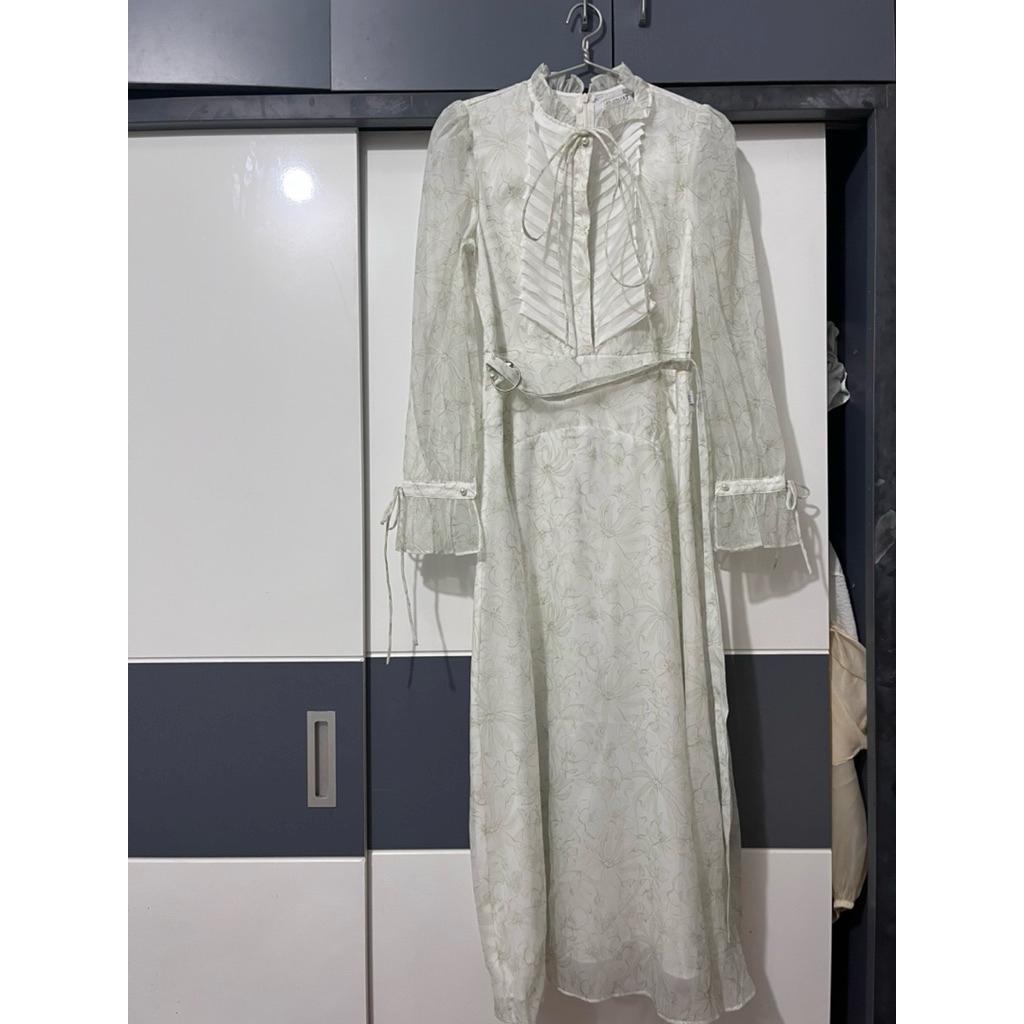 |cchat| Váy dài tiểu thư xanh mint new