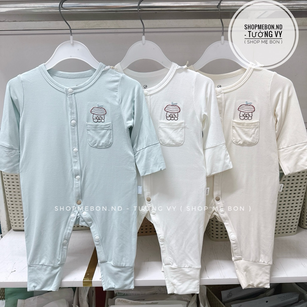 [ Bu Baby ] Body Bu dài tay bambus mềm mại, thấm mồ hôi cho bé trai bé gái