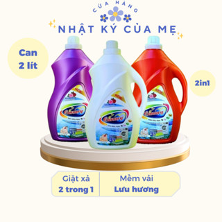  THÙNG 10 CHAI Nước giặt xả CANARY 2 LÍT cao cấp siêu bền màu 2 trong 1 Hương thơm dịu Phù hợp cả giặt máy và giặt tay 