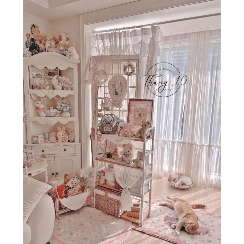 KỆ SÁCH - TỦ GỖ GÓC DECOR LOLITA CÔNG CHÚA CỔ ĐIỂN #tiemdecorthang10