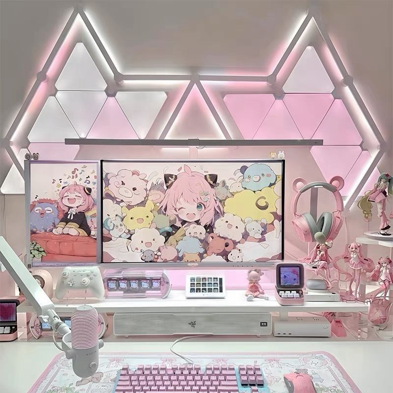 LED gắn tường Decor cực hot, đèn tam giác và thanh led lắp ghép RGB cảm biến âm thanh led 16 triệu màu, kết nối APP.