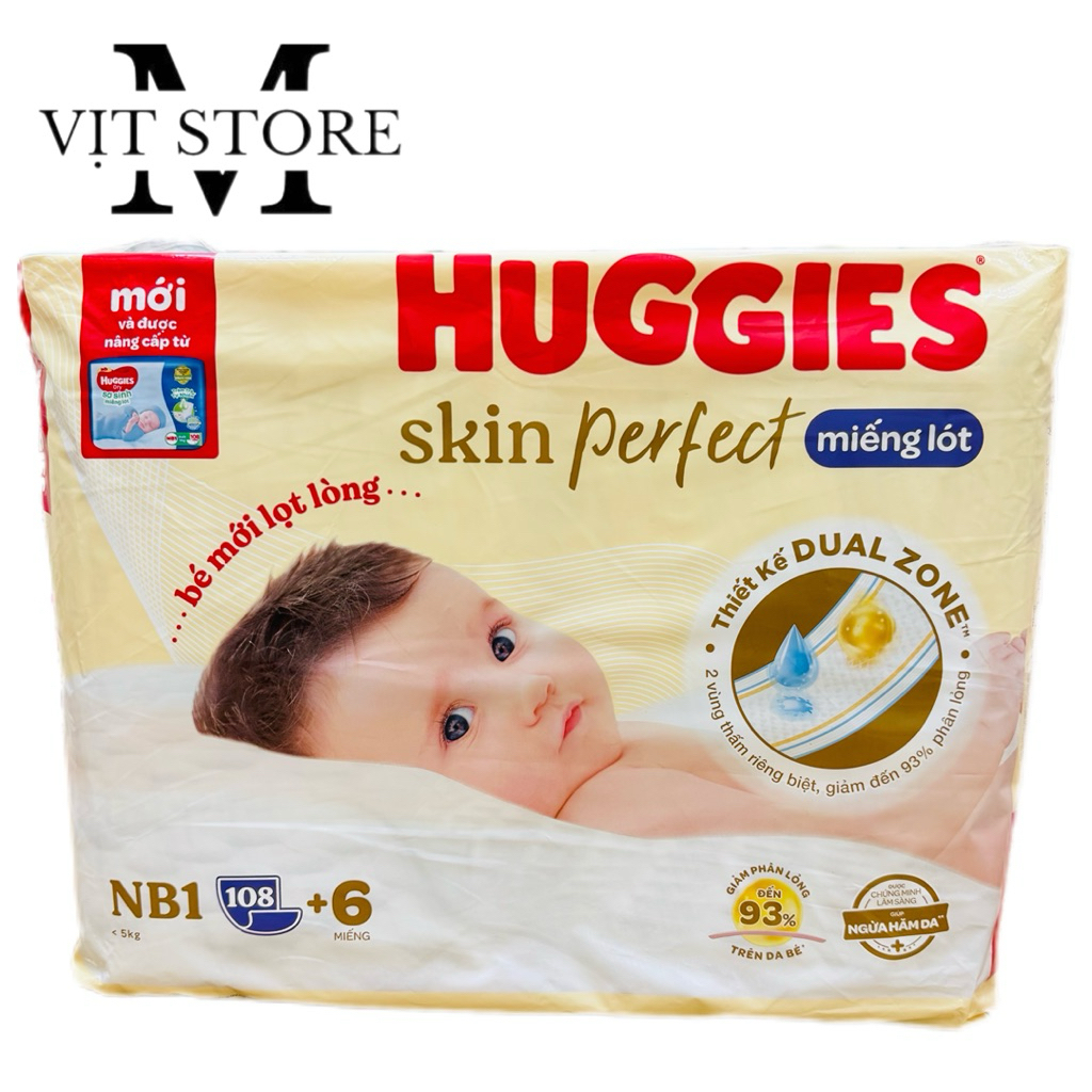Miếng Lót Sơ Sinh Huggies NB1 108 miếng
