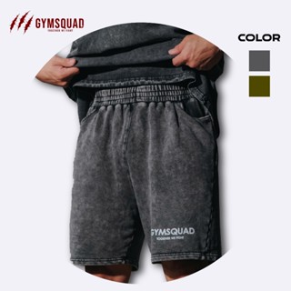 Quần Ngắn Nỉ Wash Phong Cách Bụi Bặm, Cũ Kỹ, GYMSQUAD, Quần ngắn tập gym sport nam, Vải Nỉ