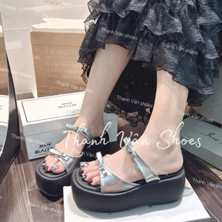 Dép xuồng nơ quai mềm cao 6 phân 4 màu(D0071)