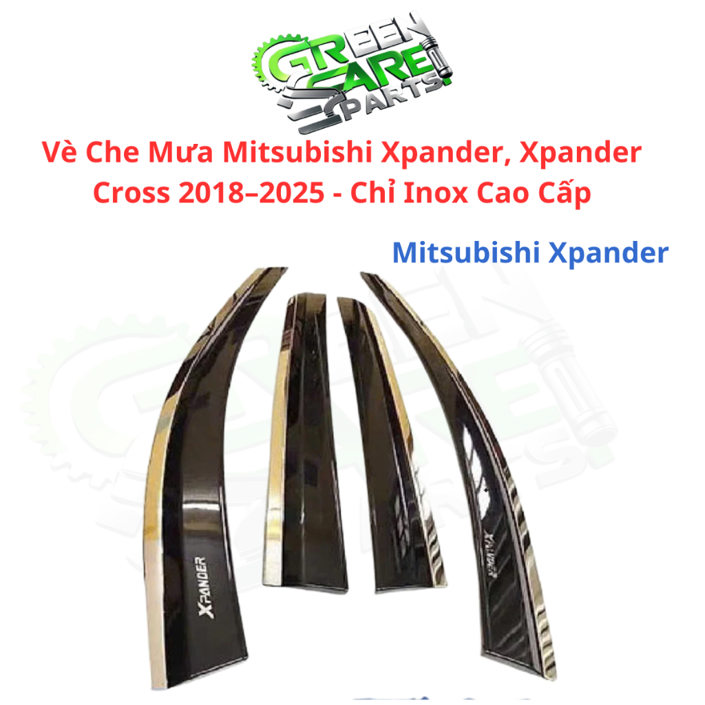 Vè Che Mưa Mitsubishi Xpander, Xpander Cross 2018–2025 - Nhựa ABS Đen Cao Cấp