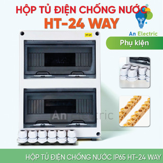  Hộp tủ điện chống nước IP65 HT-24 WAY nhựa cao cấp ABS chống chịu va đập và thời tiết khắc nghiệt 